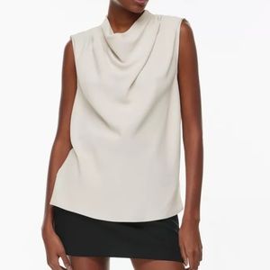 Babaton Cream Carter Sleeveless Blouse